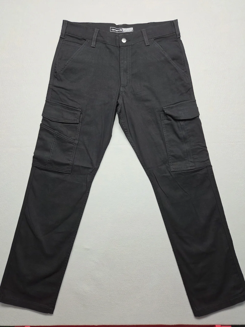 Carhartt Men’s Black Cargo Work Pants 32x32 Relaxed Fit Straight Leg Canvas